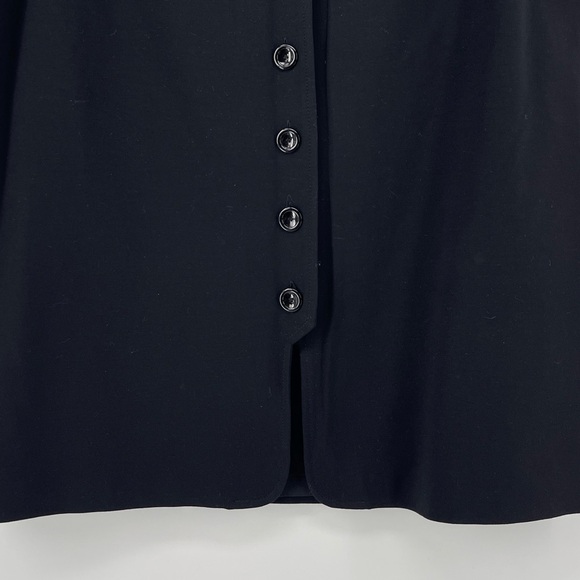 Talbots Italian Fabric Button Front Ponte Knit Black Pencil Skirt, Women's 20 - Picture 2 of 6